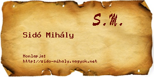 Sidó Mihály névjegykártya