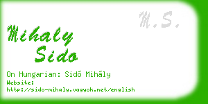 mihaly sido business card